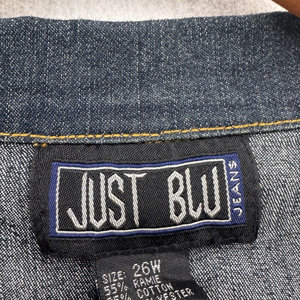 Just Blu Jeans Denim Jean Blazer Jacket Embellishment 26W NWT - Picture 5 of 12